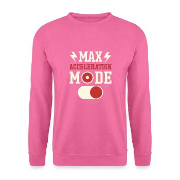Mode d'accélération maximale activé. lanceur de disque. - Sweat-shirt Unisexe - rose - Devant