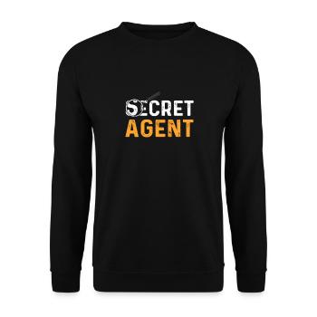 Secret agent. Private detective. Private detective. - Unisex Sweatshirt - black - Front - Alina (178cm) & Michal (187cm)