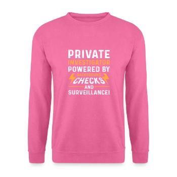 Détective privé. espion secret. Détective privé - Sweat-shirt Unisexe - rose - Devant