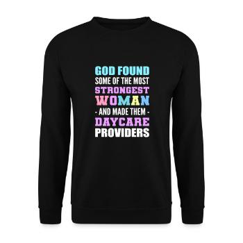 Appréciation de la garde d’enfants. Fournisseurs de - Sweat-shirt Unisexe - noir - Devant - Alina (178cm) & Michal (187cm)