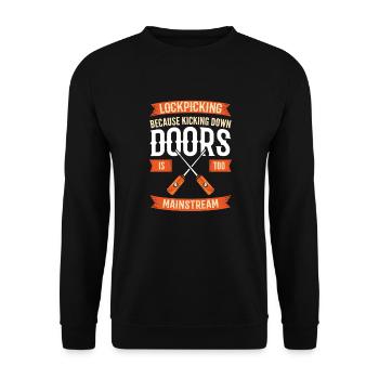 Für Professionelle Schlüsseldienstmitarbeiter. - Unisex Pullover - Schwarz - Vorne - Alina (178cm) & Michal (187cm)