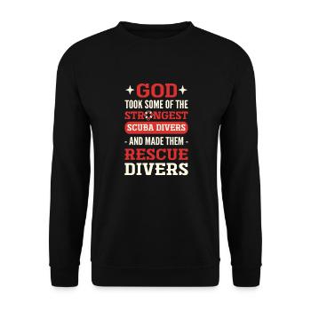Les plongeurs les plus forts deviennent des plongeurs de sauvetage - Sweat-shirt Unisexe - noir - Devant - Alina (178cm) & Michal (187cm)
