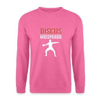 Diskusflüsterer. Diskus-werfer. Diskuswerfen - Unisex Pullover - Pink - Vorne