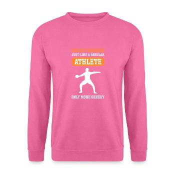 Diskus-werfer. Vintage Diskuswerfen - Unisex Pullover - Pink - Vorne