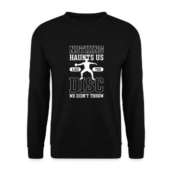 Lanceur de disque. Lancer de disque vintage - Sweat-shirt Unisexe - noir - Devant - Alina (178cm) & Michal (187cm)