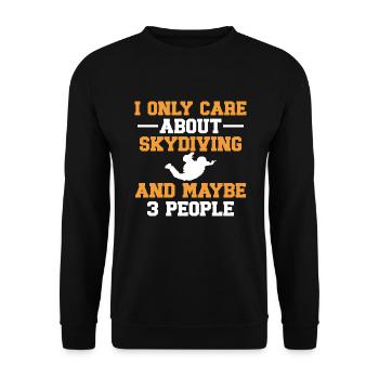 Skydiving for skydivers. - Unisex Sweatshirt - black - Front - Alina (178cm) & Michal (187cm)