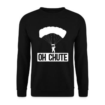 Oh parachute. Parachutisme et - Sweat-shirt Unisexe - noir - Devant - Alina (178cm) & Michal (187cm)