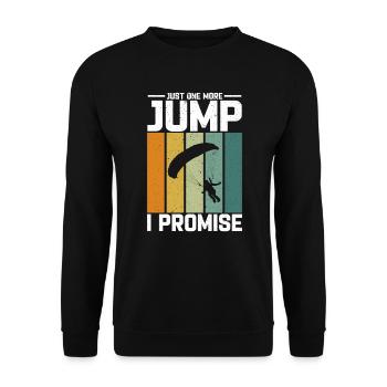 Just one more jump. for parachutists and - Unisex Sweatshirt - black - Front - Alina (178cm) & Michal (187cm)