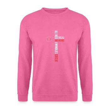 Vinyl-plattensammeln Und Eine Menge Jesus. - Unisex Pullover - Pink - Vorne