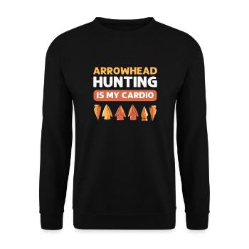Arrowhead hunting is my heartbeat. - Unisex Sweatshirt - black - Front - Alina (178cm) & Michal (187cm)
