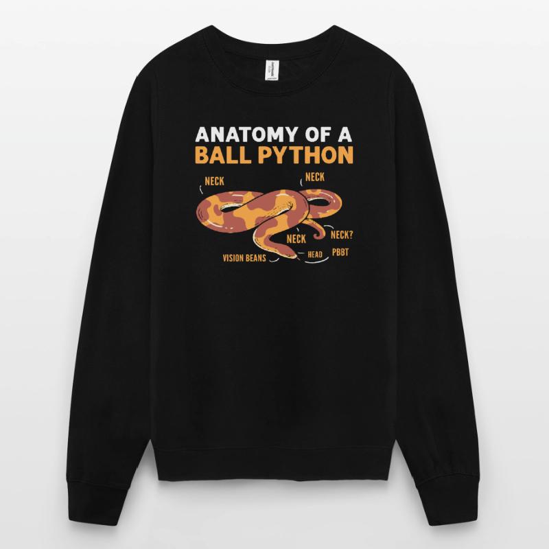 Anatomie d’un python sphérique. Python boule de banane Sweat-shirt Unisexe