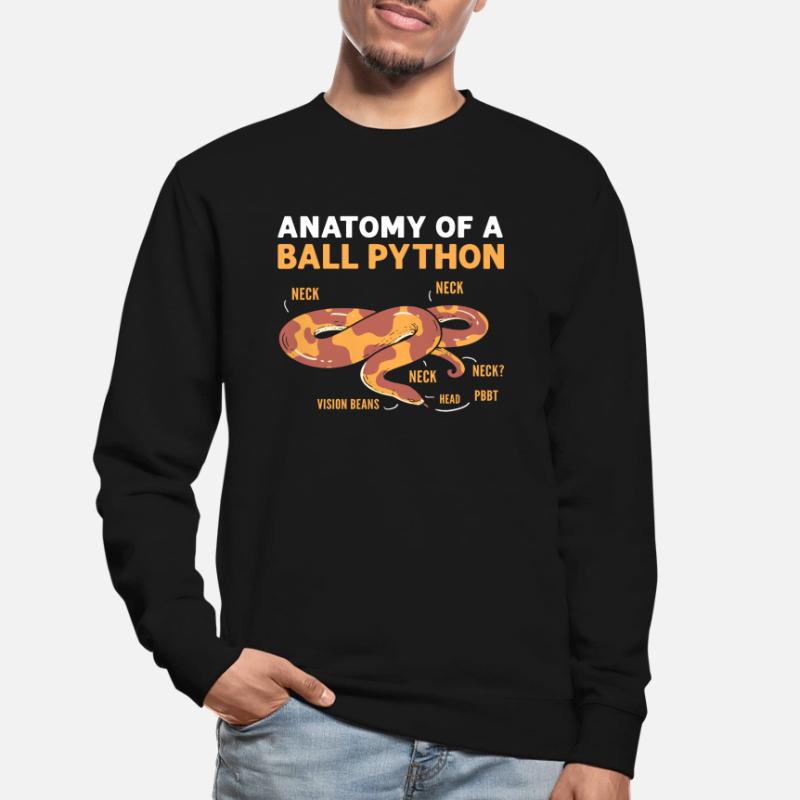 Anatomie d’un python sphérique. Python boule de banane Sweat-shirt Unisexe