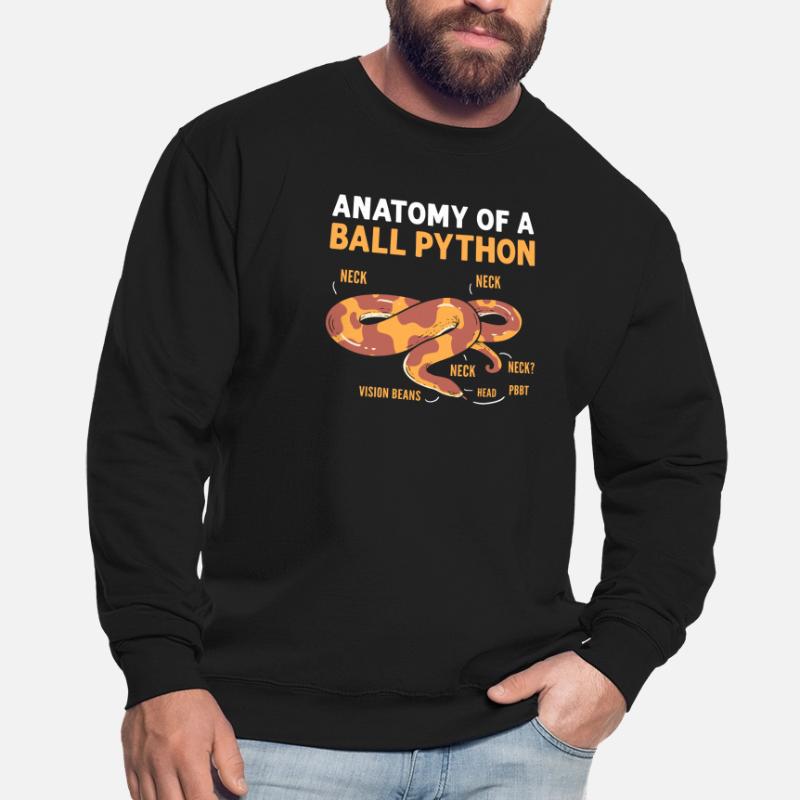 Anatomie d’un python sphérique. Python boule de banane Sweat-shirt Unisexe