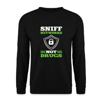Sniff Networks. White Hat Hacker. - Unisex Sweatshirt - black - Front - Alina (178cm) & Michal (187cm)