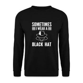 White Hat Hacker. Cyber warriors. - Unisex Sweatshirt - black - Front - Alina (178cm) & Michal (187cm)