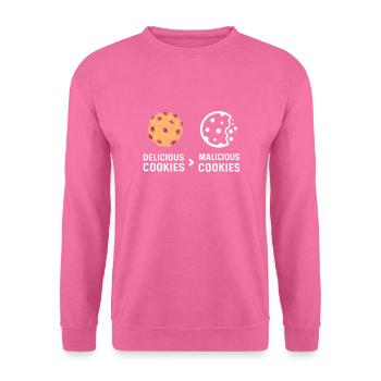 Malicious cookies. White Hat Hacker. - Unisex Sweatshirt - pink - Front