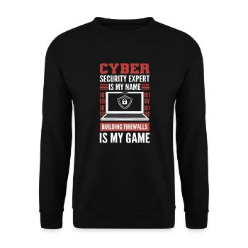 White Hat Hacker. Cyber warriors. - Unisex Sweatshirt - black - Front - Alina (178cm) & Michal (187cm)