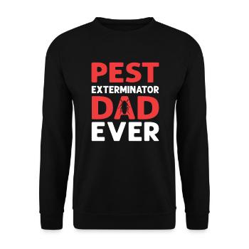 Pest controller Dad Ever. Pest control - Unisex Sweatshirt - black - Front - Alina (178cm) & Michal (187cm)