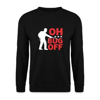 Oh Bug Off. Kammerjäger. Schädlingsbekämpfung - Unisex Pullover - Schwarz - Vorne - Alina (178cm) & Michal (187cm)