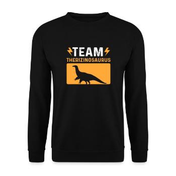 Dinosaure Therizinosaurus - Équipe Therizinosaurus - Sweat-shirt Unisexe - noir - Devant - Alina (178cm) & Michal (187cm)