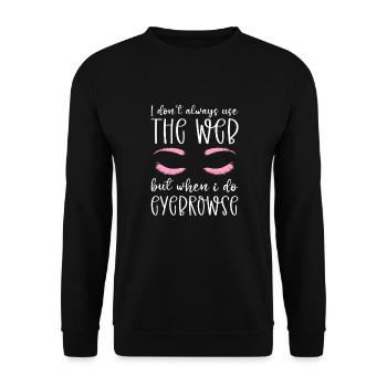 Microblading. Für Kosmetikerin, Augenbrauen- Und - Unisex Pullover - Schwarz - Vorne - Alina (178cm) & Michal (187cm)