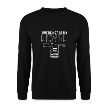 Sie Sind Nicht Auf Meinem Niveau. Kartograph - Unisex Pullover - Schwarz - Vorne - Alina (178cm) & Michal (187cm)