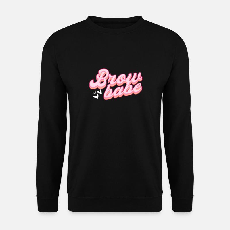 Bébé sourcil. Microblading sourcil - Sweat-shirt Unisexe - noir