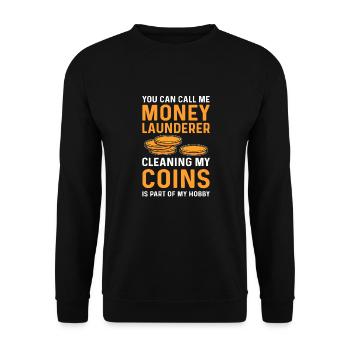 Numismatique. Pour les collectionneurs de pièces. Collecte de pièces de monnaie - Sweat-shirt Unisexe - noir - Devant - Alina (178cm) & Michal (187cm)