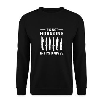 Ce n’est pas de la thésaurisation si ce sont des couteaux - Sweat-shirt Unisexe - noir - Devant - Alina (178cm) & Michal (187cm)