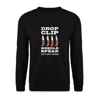 Drop Clip Needle Spear. Bladesmith. Knife - Unisex Sweatshirt - black - Front - Alina (178cm) & Michal (187cm)