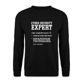 White Hat Hacker. Cyber-krieger. - Unisex Pullover - Schwarz - Vorne - Alina (178cm) & Michal (187cm)