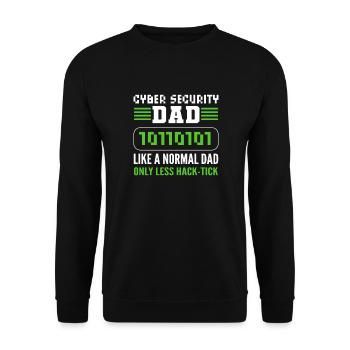 Cyber Security Dad. White Hat Hacker. - Unisex Sweatshirt - black - Front - Alina (178cm) & Michal (187cm)