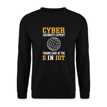 Hacker au chapeau blanc. Cyberguerriers. - Sweat-shirt Unisexe - noir - Devant - Alina (178cm) & Michal (187cm)