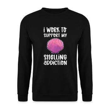 I work to combat my firefighting - Unisex Sweatshirt - black - Front - Alina (178cm) & Michal (187cm)