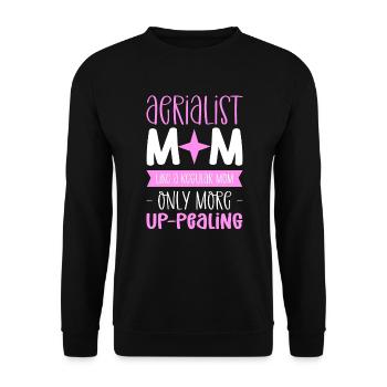 Mère aérienne. Comme une mère normale - Sweat-shirt Unisexe - noir - Devant - Alina (178cm) & Michal (187cm)