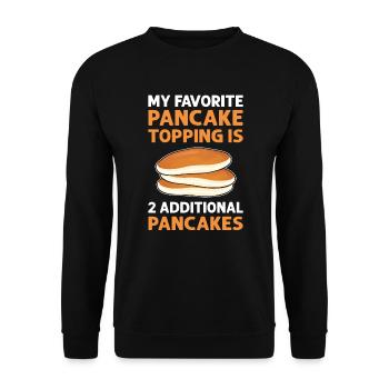 Pancake Maker Mein Lieblings-Pfannkuchen-Topping - Unisex Pullover - Schwarz - Vorne - Alina (178cm) & Michal (187cm)