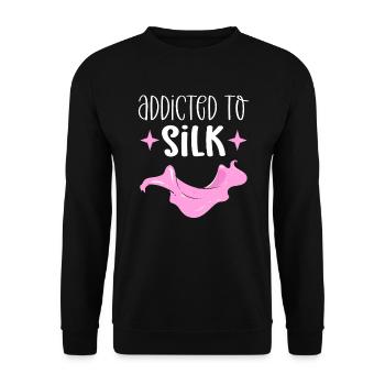Addicted to silk. Contortion Aerial Yoga - Unisex Sweatshirt - black - Front - Alina (178cm) & Michal (187cm)
