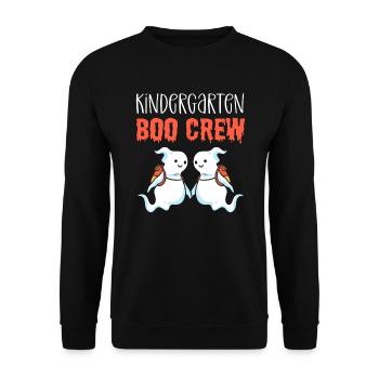 Kindergarten-Boo-Crew. Kindergärtnerin - Unisex Pullover - Schwarz - Vorne - Alina (178cm) & Michal (187cm)