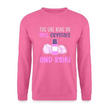 Cette fille marche avec des huiles, des cristaux - Sweat-shirt Unisexe - rose - Devant