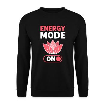 Mode de flux d’alimentation activé. Guérisseur énergétique - Sweat-shirt Unisexe - noir - Devant - Alina (178cm) & Michal (187cm)