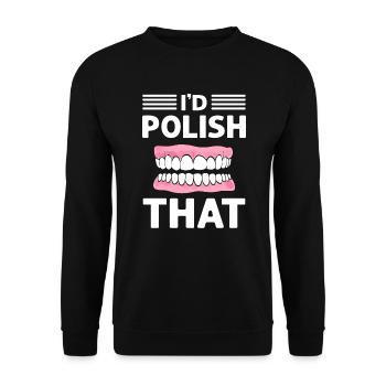 Je peaufinerais cela. Orthodontique - Sweat-shirt Unisexe - noir - Devant - Alina (178cm) & Michal (187cm)