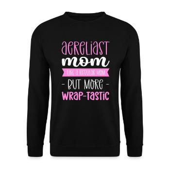 Maman aéréiste - comme une mère normale, mais - Sweat-shirt Unisexe - noir - Devant - Alina (178cm) & Michal (187cm)