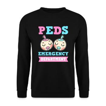 PEDS emergency room. Newborn NICU - Unisex Sweatshirt - black - Front - Alina (178cm) & Michal (187cm)