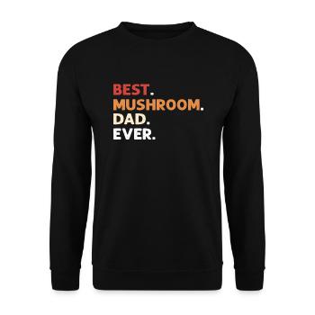 Am Besten. Pilzvater. Je. Morcheljäger - Unisex Pullover - Schwarz - Vorne - Alina (178cm) & Michal (187cm)