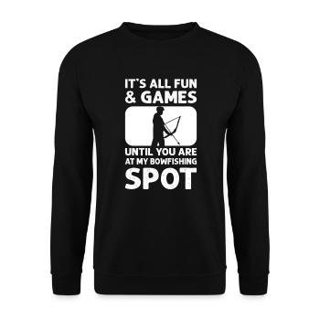 Tout est amusant - Sweat-shirt Unisexe - noir - Devant - Alina (178cm) & Michal (187cm)