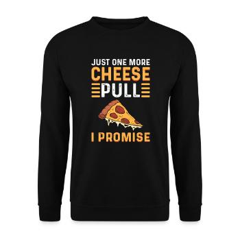 Just one more cheese pull, promised. Pizza - Unisex Sweatshirt - black - Front - Alina (178cm) & Michal (187cm)