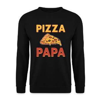 Pizza Papa. Pizza expert. Pizza maker. Pizza - Unisex Sweatshirt - black - Front - Alina (178cm) & Michal (187cm)