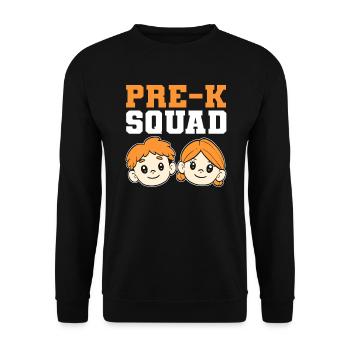 Équipe pré-K. Enseignante de maternelle pour les enseignants du primaire - Sweat-shirt Unisexe - noir - Devant - Alina (178cm) & Michal (187cm)