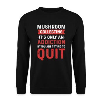 Morel Hunter Mycology Foraging Mushroom Collecting - Unisex Sweatshirt - black - Front - Alina (178cm) & Michal (187cm)