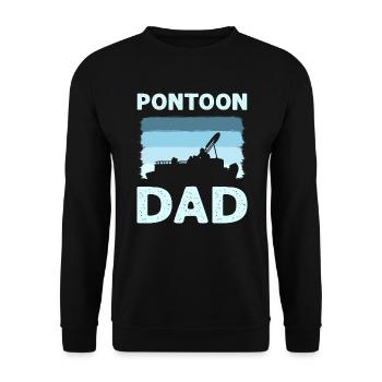 Ponton Papa. Capitaine de ponton - Sweat-shirt Unisexe - noir - Devant - Alina (178cm) & Michal (187cm)
